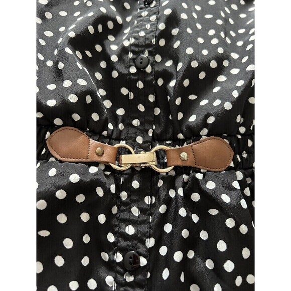 Rich & Beautiful R & B Women’s XL Sleeveless Polka Dot Sheath Dress Black Retro - Picture 16 of 16